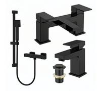 ARKO BATHROOM Arko Basin Mixer Tap, Bath Filler & Handheld Mixer- Shower Set With Pop Up Waste Set, Bathroom Basin Tap,tub Filler Tap And Riser