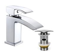 ARKO BATHROOM Arko Square Basin Mixer Tap, Stylish Bathroom Sink Tap With Smooth Lever Handle, Chrome