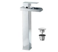 ARKO BATHROOM Arko Tall Basin Tap,waterfall Bathroom High-Rise Sink, Chrome