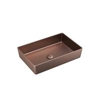 Arko Bathroom Brushed Bronze Cara Basin 526X346X120mm ,luxury Stainless Steel Sink, Sleek Rectangular Shape, Fade-Resistant