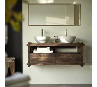 Arko - Solid mango wood basin unit 120 cm Brown