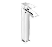 ARKO Tall Basin Tap, Waterfall Bathroom High-Rise Sink, Brass Constructed (Vista, Chrome)