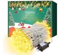 ARKOCHIC 105M Fairy Light Outdoor Christmas Lights, 1000 LED Warm White Christmas Tree Lights, IP65 Waterproof 8 Modes Memory Linkable Cluster Light Indoor Outside Decorationsn(No Remote)