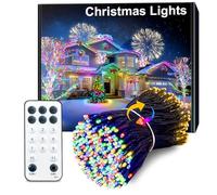ARKOCHIC 35M Christmas Tree Lights, 300 LED Outdoor Christmas Lights, IP65 Waterproof Fairy Light Plug In, Linkable String Light with 11 Modes/Timer for Indoor Decorations Garden, Warmwhite/Multicolor