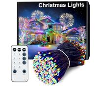 ARKOCHIC 35M Christmas Tree Lights Multicoloured, 300 Led Outdoor Christmas Lights, IP65 Waterproof Fairy Light Plug in, Linkable String Light with 8 Modes/Timer for Outside Indoor Decorations/Garden