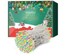 ARKOCHIC 35M Outdoor Christmas Lights, 300 LED Multicolor Christmas Tree Lights, IP65 Waterproof Fairy Light Plug in, 8 Modes Memory Linkable Cluster Light Indoor Outside Decorations (No Remote)