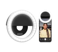 ARKON SPLEDRING Rechargeable Selfie LED Clip-On Ring Light for Smartphones