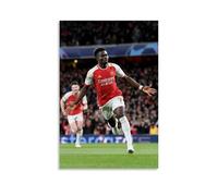ARKR Bukayo Saka Soccer Player Canvas Poster Poster Wall Art Decorative Painting Bedroom Painting Posters 12x18inch(30x45cm) Unframe-style