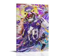 ARKR Justin Jefferson Art Poster Poster Wall Art Decorative Painting Bedroom Painting Posters 08x12inch(20x30cm) Frame-style