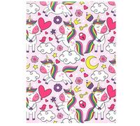 ARKRAFT Gift Wrapping Paper 3 Sheet 34 x 25 Inch Pink Unicorn for Birthday Parties and Celebrations (18-8989)