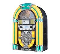 Arkrocket Athena Mini Jukebox/Tabletop CD Player/Bluetooth Speaker/Radio/USB and SD Card Player with Retro LED Lighting System