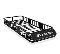 ARKSEN - 64" x 23" x 6" slim roof rack, weather resistant cargo rack, top mount cargo rack, luggage storage and camping gear for