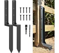 ARKSOLDIER Fence Post Repair Kit 33.62", Fix Broken 4x4/6x6 Wood Post 2Pack | Heavy Duty Anchor Ground Stakes, Thickened 11-Gauge, Heavier at 5.47lb, One-Piece, UK Patented Design, Powerful Support