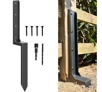 ARKSOLDIER Fence Post Repair Kit - Thickened 11-Gauge Steel Anchor & Stakes to Fix Broken/Leaning 4x4/6x6 Wood Posts (Heavier at 5.47 lbs, 1-Pack)