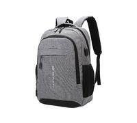 Arktik Base: Designed for All. Spacious Yet Sleek, This Backpack Transitions from Work to School with Effortless Chic. Stay Secure & Charged with Built-in USB & Anti-Theft Tech (Grey - A)