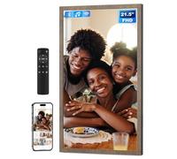 Arktronic 21.5 Inch Touchscreen Large Digital Picture Frame with FHD IPS Screen, 32GB WiFi Digital Photo Frame,Remote, Wall-Mountable, Share Photo/Video via App, Email, USB/Mirco SD, Dark Wood Pattern
