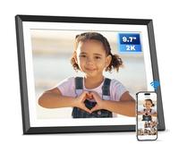 Arktronic 2K WiFi Digital Picture Frame 32GB, Digital Photo Frame 2048x1536 IPS Touch Screen, Electronic Picture Frame Auto-Rotate, Instantly Share Photos/Videos via App & Email, Gift for Mom, Black