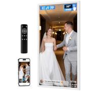 Arktronic 32 Inch FHD Extra Large Digital Picture Frame Touchscreen, 64GB FHD IPS WiFi Digital Photo Frame Remote, Share Photo/Video via Apps, Email, Auto-Rotate, White