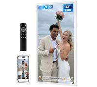 Arktronic 32" Large Digital Picture Frame, 64GB, Anti-Glare Non-Touch, WiFi Wall-Mount Frame for Home/Business, 1920x1080 FHD, Share via App, Email, USB & Micro SD, Remote Included, White