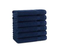 Arkwright 100% Cotton Luxury Hand Towels - (Pack of 6) 600 GSM Soft & Absorbent, Quick-Drying, Perfect for Beach Houses, Hotels, and Rental Properties, Lapis Navy
