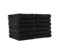 Arkwright Bleach Proof Salon Towels - Pack of 12 - Highly Absorbent, 100% Cotton, Quick Dry Spa Face Towel for Hair Stylist, Barber, Pedicure, and Esthetician, 16 x 27 in, Black