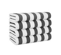 Arkwright Cali Cabana Beach Towels (4-Pack, 30 x 60 in) - Oversized Pool Towels (Grey)