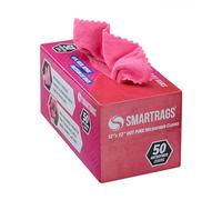 Arkwright Smart Rags Microfiber Cleaning Cloths, Pack of 50 in a Box, Lint Free 180 GSM Reusable Towels for Auto, Office and Household Cleaning, 12 x 12 in, Pink