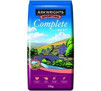 Arkwrights Sporting Dry Dog Food with Extra Beef 15kg - Complete Nutrition for Working and Sporting Adult Dogs - Dry Biscuits for Active Dogs