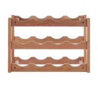 ARLA 3 Tier Walnut Wood Wine Rack Premier Housewares Natural One Size