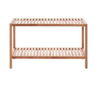 Arla Natural Walnut Wood 2 Tier Shelf Unit