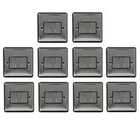 Arlec 10 Pack Black Nickel 10A 3 Gang 2 Way Light Switches Premium Design For Contemporary And Traditional Interiors