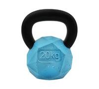 Arlee Home Fashions Max Fusion Kettle Bell Dog Toy, Treat Release & Sensory Stimulation, Durable Natural Rubber Made with Nike Grind, Nylon Handle, for Dogs 30-65 lbs, (Large, Blue)