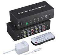 Arleedyn RCA to HDMI Converter, 4 In 1 Out AV to HDMI Adapter