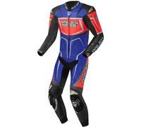 Arlen Ness Alcarras Race One Piece Kangaroo Motorcycle Leather Suit, black-red-blue, size 52 for Men