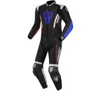 Arlen Ness Losail Two Piece Leather Suit, black/white/red/blue, size 56