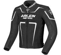 Arlen Ness Motegi Motorcycle Leatherjacket, black-white, size 50 for Men