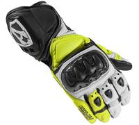 Arlen Ness Sprint Motorcycle Gloves, black/white/yellow, size 3XL