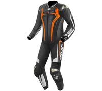 Arlen Ness Sugello 2 One Piece Motorcycle Leather Suit, black-orange, size 48 for Men