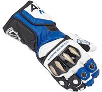 Arlen Ness Sugello Motorcycle Gloves, black/white/blue, size S