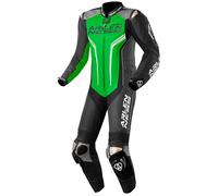 Arlen Ness Sugello One Piece Motorcycle Leather Suit, black/grey/green, size 50