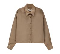 Arlen Satin Boxy Shirt - female - The Frankie Shop - Shirts - Beige - M - Blouses & Shirts M
