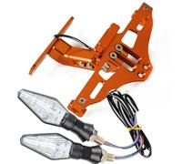 ARLEO Motorcycle Rear License Plate Mount Holder Bracket LED Light For D//u//c//a//t//i M//O//N//S//T//E//R 695 696 795 796 797 821 1200 1200S 1100/S E//V//O(Orange)