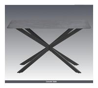 arles sintered stone console table in dark grey