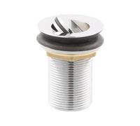 Arley Eazee Unslotted Round Spin-Flo Swivel Top Basin Waste 90mm Brass Chrome