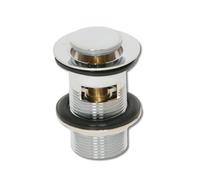 Arley Klik Klak Plug Slotted Push Button Basin Top Waste 1.25 Inch Chrome Brass
