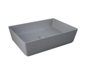 Arley Rak Feeling Rectangular Countertop Wash Basin 500mm Matt Grey (Basin Only)
