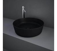Arley Rak Feeling Round Counter Top Wash Basin Bathroom 420mm Matt Black (Basin Only)