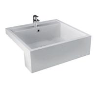 RAK Ceramics Nova Semi Recessed Basin with 1 Tap Hole | White | 460mm