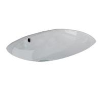 Arley Rak Variant Oval Undermount Counter Wash Basin Ceramic White