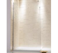 Arley Ralus Bathroom Wetroom Shower Tempered Glass Panel 250mm Chrome Profile